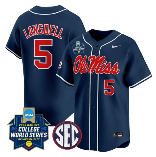 Ashton Lansdell Jersey #5 Ole Miss Rebels Softball 2025 World Series Stitched Navy by My Store