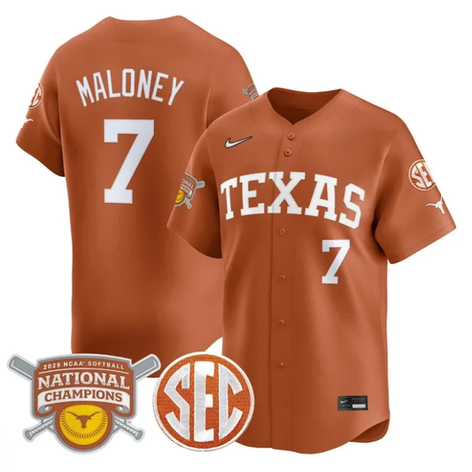 Ashton Maloney Jersey #7 Texas Longhorns 2025 National Champions Orange by My Store