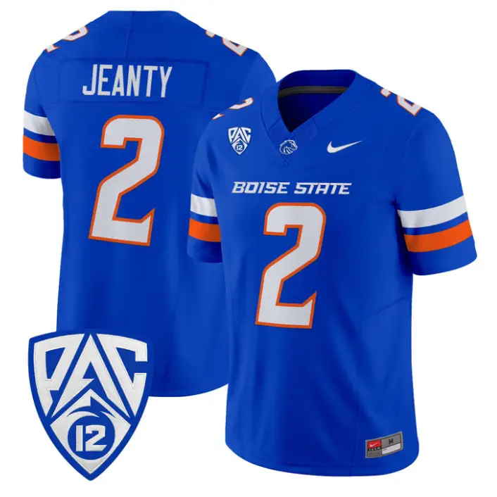 Ashton Jeanty Jersey #2 Boise State Broncos 2026 Vapor Limited Stitched by My Store NCAA Football Jerseys