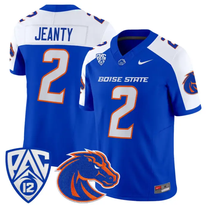 Ashton Jeanty Jersey #2 Boise State Broncos 2026 Vapor Limited Stitched by My Store NCAA Football Jerseys