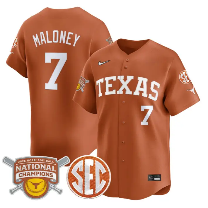 Ashton Maloney Jersey #7 Texas Longhorns 2026 Champions Stitched by My Store
