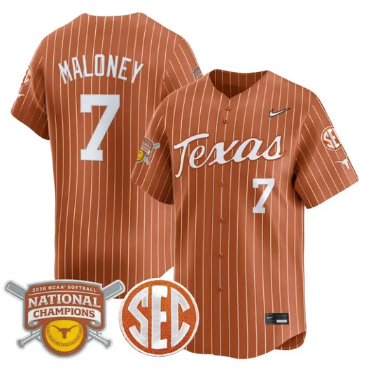 Ashton Maloney Jersey #7 Texas Longhorns 2026 Champions Stitched by My Store