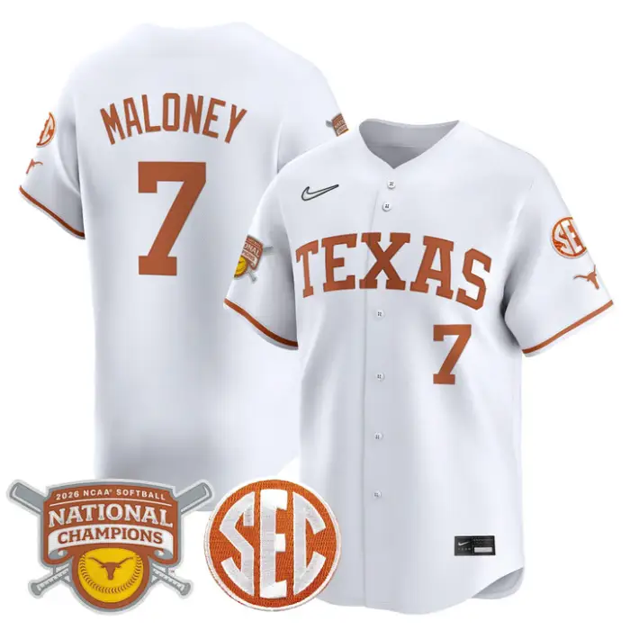 Ashton Maloney Jersey #7 Texas Longhorns 2026 Champions Stitched by My Store