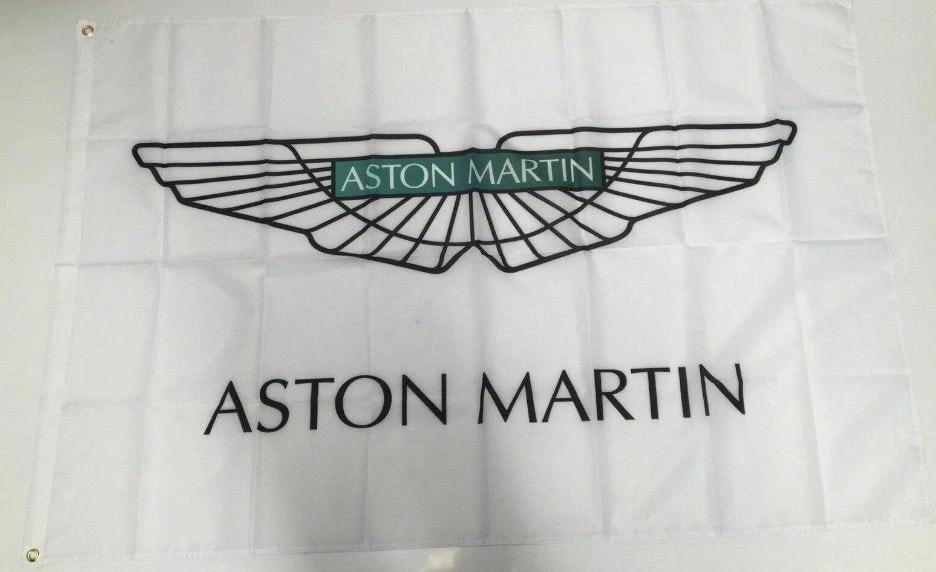 Aston Martin Banner Flag Car James Bond Shelby Racing Mechanic Workshop Man Cave 3x5ft by flagsjustdoit