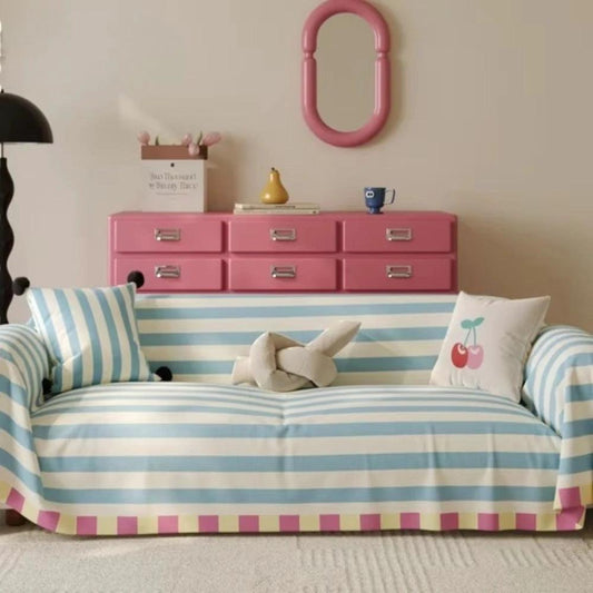 Atelier Pastel Striped Sofa Cover by Casa & Beyond