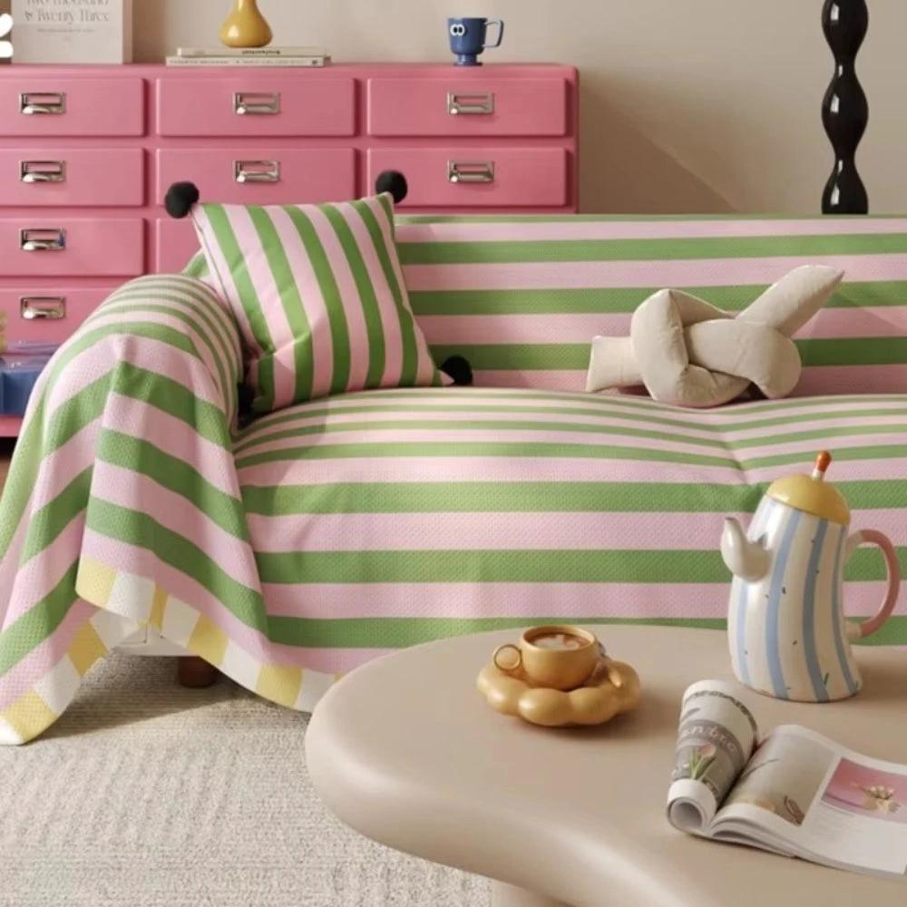 Atelier Pastel Striped Sofa Cover by Casa & Beyond