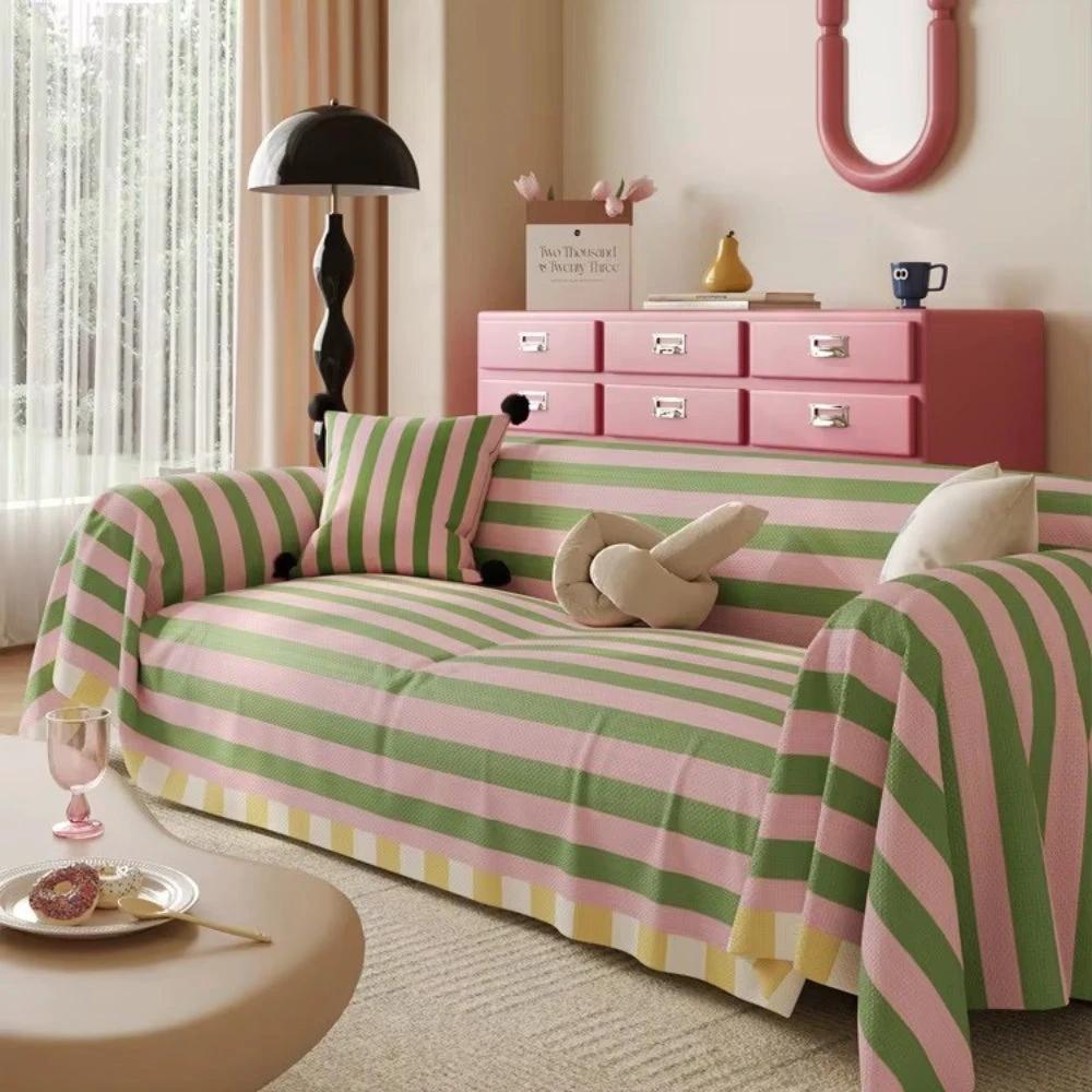 Atelier Pastel Striped Sofa Cover by Casa & Beyond