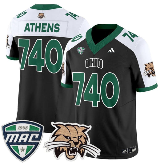 Athens Jersey #740 Ohio Bobcats 2025 Vapor Limited Stitched by My Store NCAA Football Jerseys