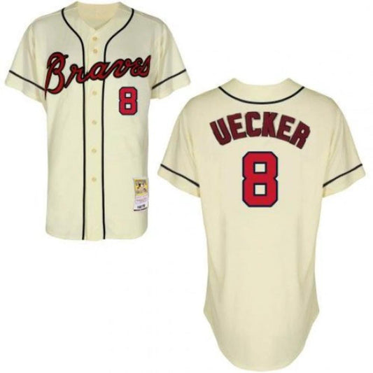 Atlanta Braves Bob Uecker Cream Throwback Jersey by My Store