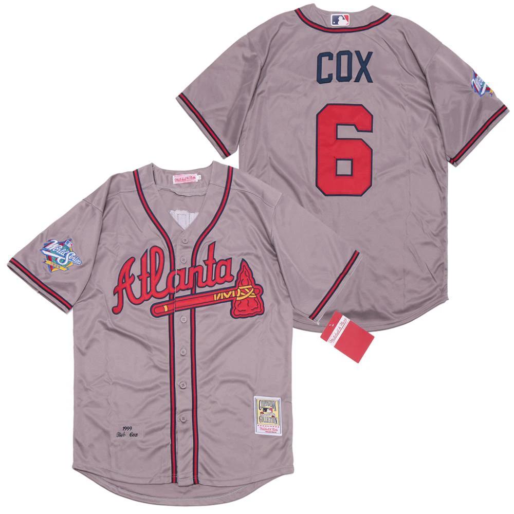Atlanta Braves Bobby Cox Gray 1995 Throwback Jersey by My Store