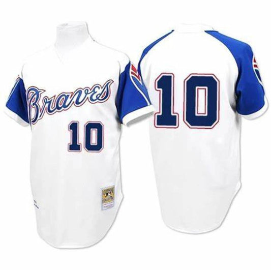 Atlanta Braves Chipper Jones White 1974 Throwback Pullover Jersey by My Store