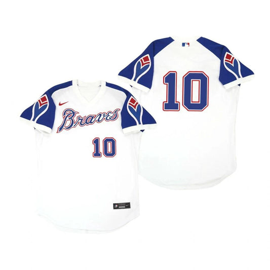 Atlanta Braves Chipper Jones White Throwback Jersey by My Store