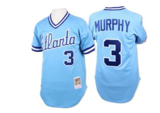 Atlanta Braves Dale Murphy Blue 1982 Throwback Pullover Jersey by My Store