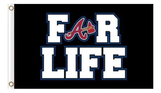 Atlanta Braves For Life flag 3X5Ft Banner USA Polyester with Brass Grommets by flagsjustdoit