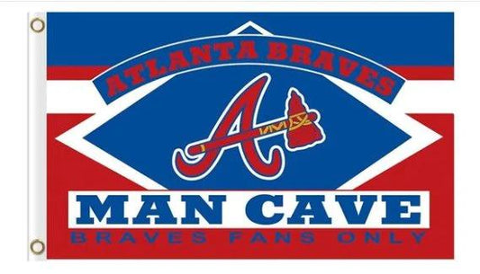 Atlanta Braves Man Cave flag 3X5Ft Banner USA Polyester with Brass Grommets by flagsjustdoit