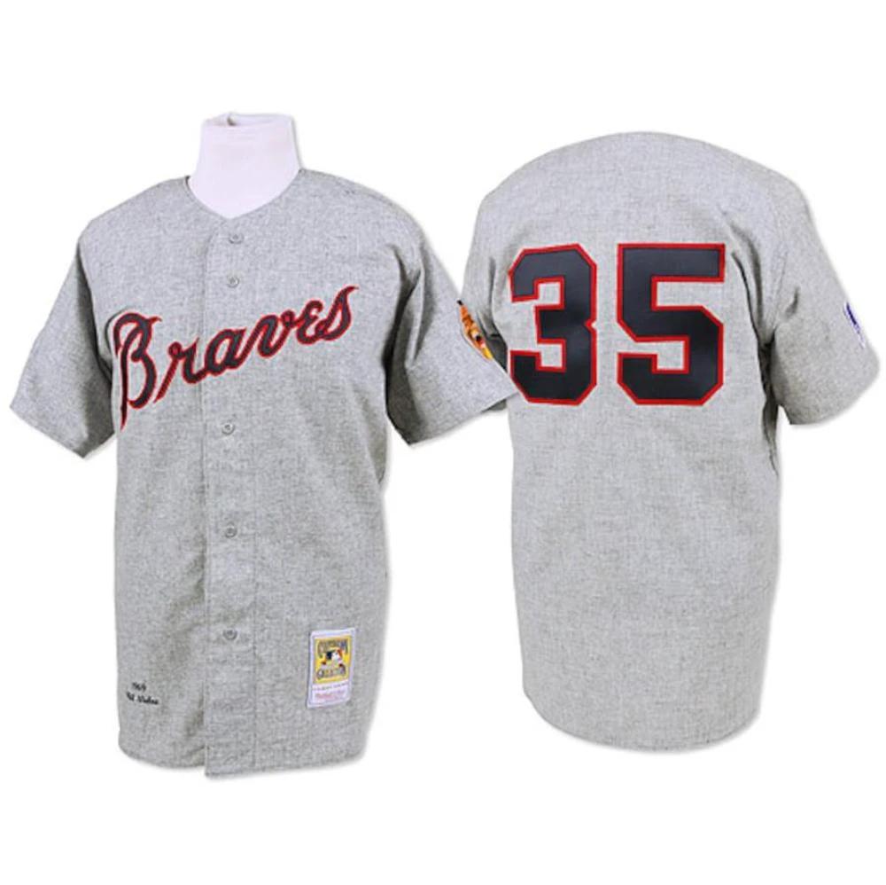 Atlanta Braves Phil Niekro Gray 1969 Throwback Jersey by My Store