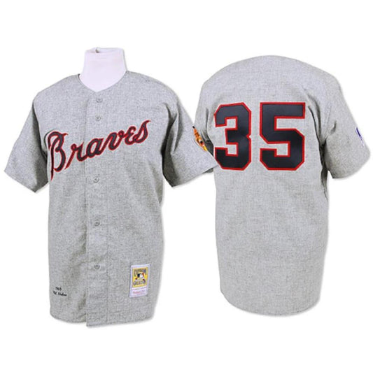 Atlanta Braves Phil Niekro Gray 1969 Throwback Jersey by My Store