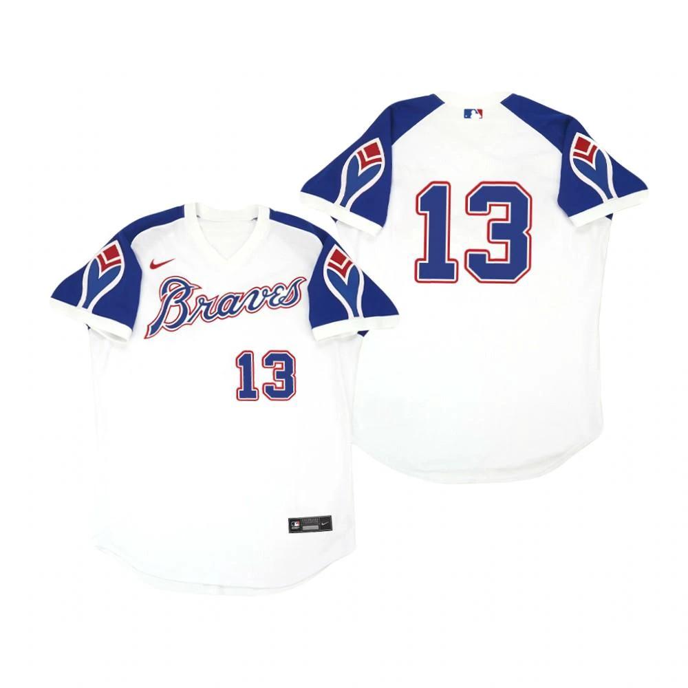 Atlanta Braves Ronald Acuna Jr White Throwback Jersey by My Store