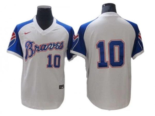 Atlanta Braves #10 Chipper Jones White Turn Back The Clock Jersey by My Store