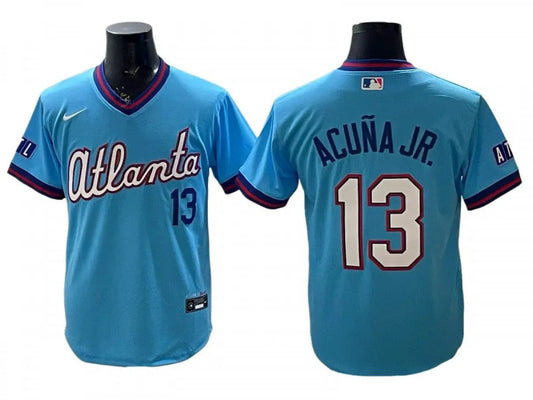 Atlanta Braves #13 Ronald Acuna Jr. 2026 City Connect Jersey - Powder Blue by My Store