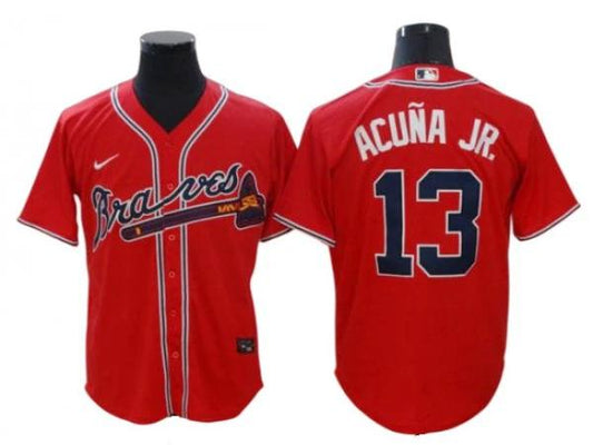 Atlanta Braves #13 Ronald Acuna Jr. White 1974 Throwback Jersey by My Store
