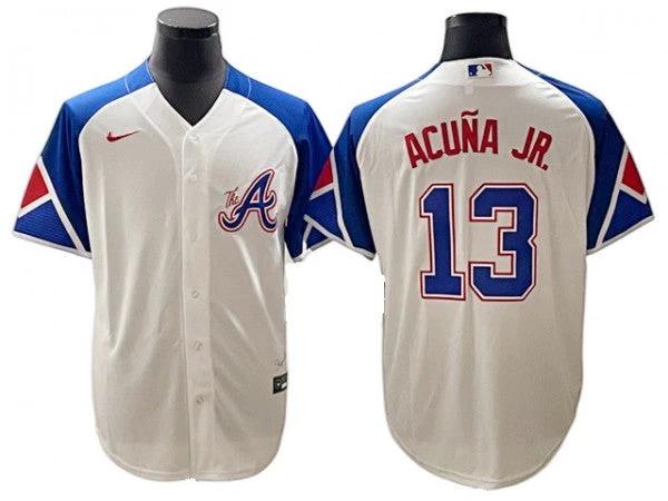 Atlanta Braves #13 Ronald Acuna Jr. White City Connect Jersey by My Store