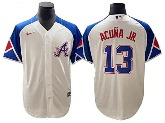 Atlanta Braves #13 Ronald Acuna Jr. White City Connect Jersey by My Store
