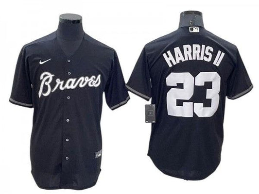 Atlanta Braves #23 Michael Harris II Black Cool Base Jersey by My Store