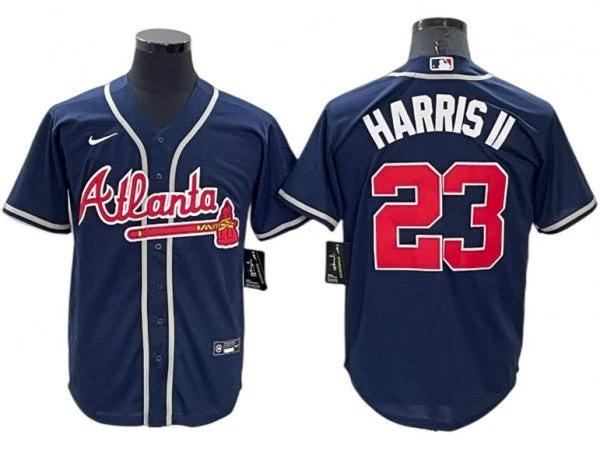 Atlanta Braves #23 Michael Harris II Navy Alternate Cool Base Jersey by My Store