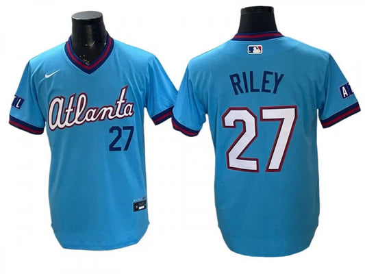 Atlanta Braves #27 Austin Riley 2026 City Connect Jersey -Powder Blue by My Store