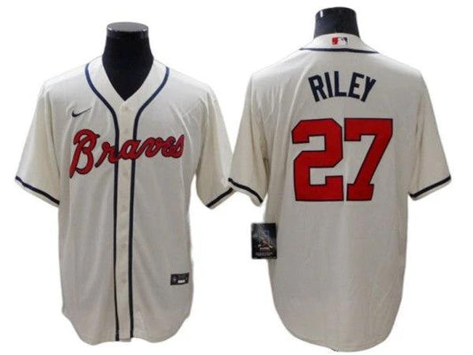 Atlanta Braves #27 Austin Riley Cream Cool Base Jersey by My Store