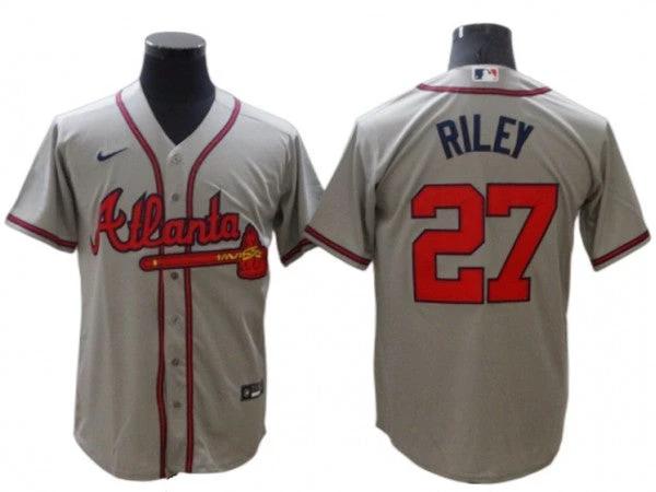 Atlanta Braves #27 Austin Riley Gray Cool Base Jersey by My Store