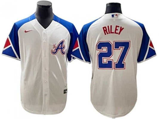 Atlanta Braves #27 Austin Riley White City Connect Jersey by My Store