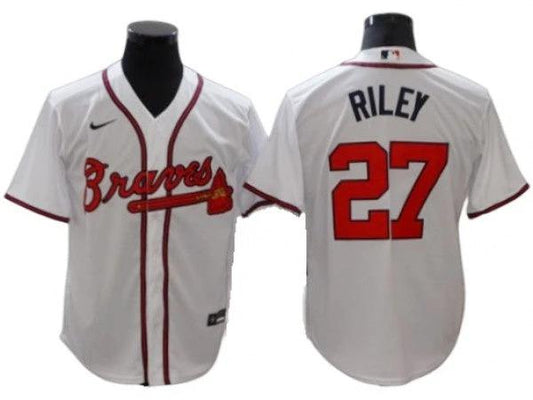 Atlanta Braves #27 Austin Riley White Home Cool Base Jersey by My Store
