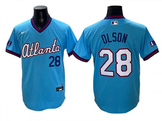 Atlanta Braves #28 Matt Olson 2026 City Connect Jersey - Powder Blue by My Store