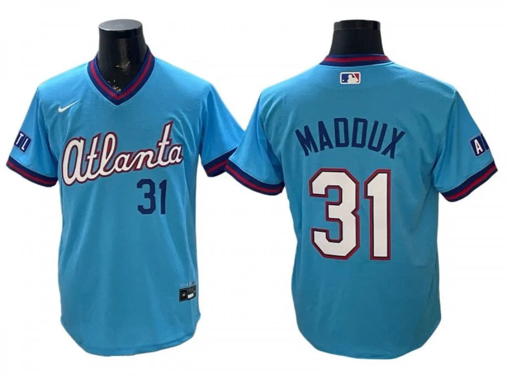 Atlanta Braves #31 Greg Maddux 2026 City Connect Jersey - Powder Blue by My Store