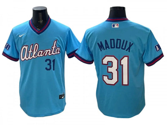 Atlanta Braves #31 Greg Maddux 2026 City Connect Jersey - Powder Blue by My Store