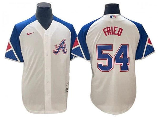 Atlanta Braves #54 Max Fried White City Connect Jersey by My Store