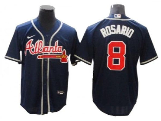 Atlanta Braves #8 Eddie Rosario Navy Alternate Cool Base Jersey by My Store