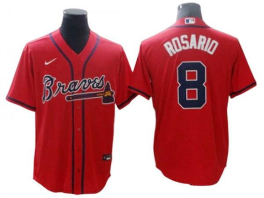 Atlanta Braves #8 Eddie Rosario Red Alternate Cool Base Jersey by My Store