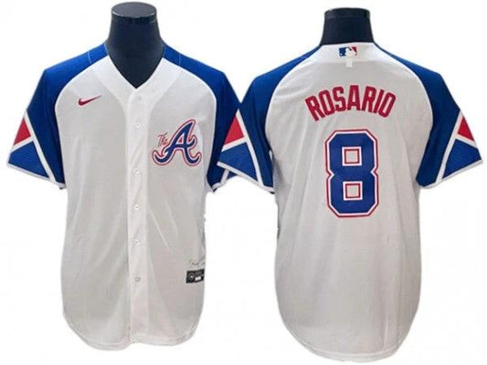Atlanta Braves #8 Eddie Rosario White City Connect Jersey by My Store