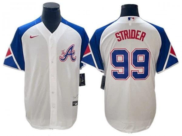 Atlanta Braves #99 Spencer Strider White City Connect Jersey by My Store