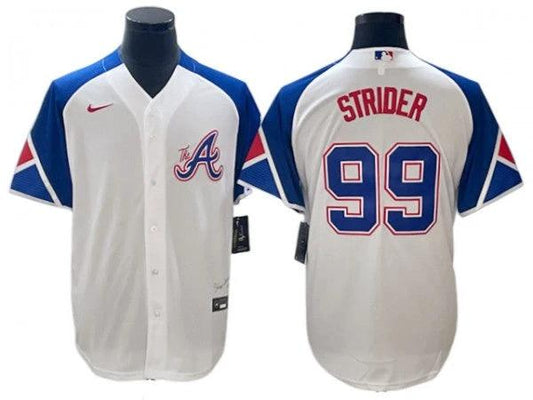 Atlanta Braves #99 Spencer Strider White City Connect Jersey by My Store