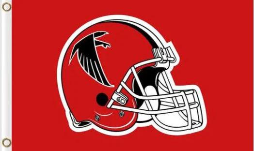 Atlanta Falcons Helmet Red Flag 3X5 Ft Polyester Banner USA 90x150cm by flagsjustdoit