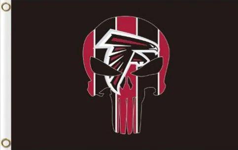 Atlanta Falcons Skull Flag 3X5 Ft Polyester Banner USA 90x150cm by flagsjustdoit
