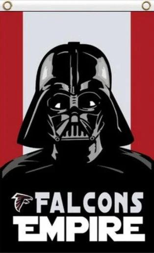 Atlanta Falcons Vertical Skull Star Wars Flag 3X5 Ft Polyester Banner USA 90x150cm by flagsjustdoit