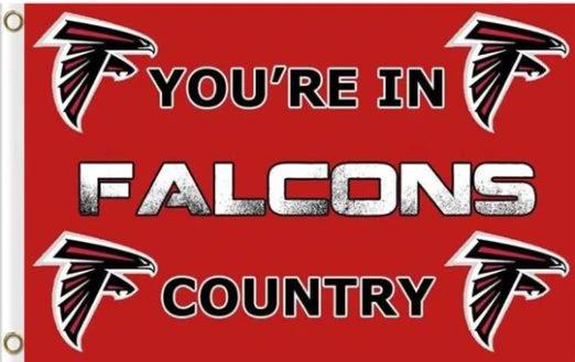Atlanta Falcons You Are in Country US Flag 3X5 Ft Polyester Banner USA 90x150cm by flagsjustdoit