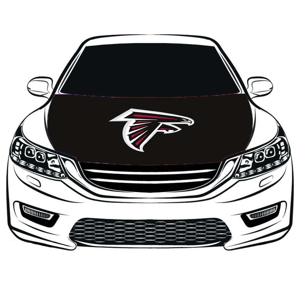Atlanta Falcons Car Hood Cover Flag ,NFL Engine Banner Flag of Atlanta Falcons ,3.3X5ft,/6X7FT 100% Polyester Elastic Fabrics Can be Washed Suitable for large SUV and Pickup Trucks by flagsshop