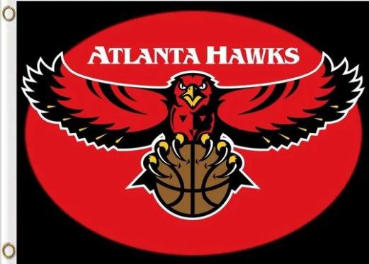 Atlanta Hawks Team Red Flag 3X5Ft Polyester Banner USA Digital Printing by flagsjustdoit