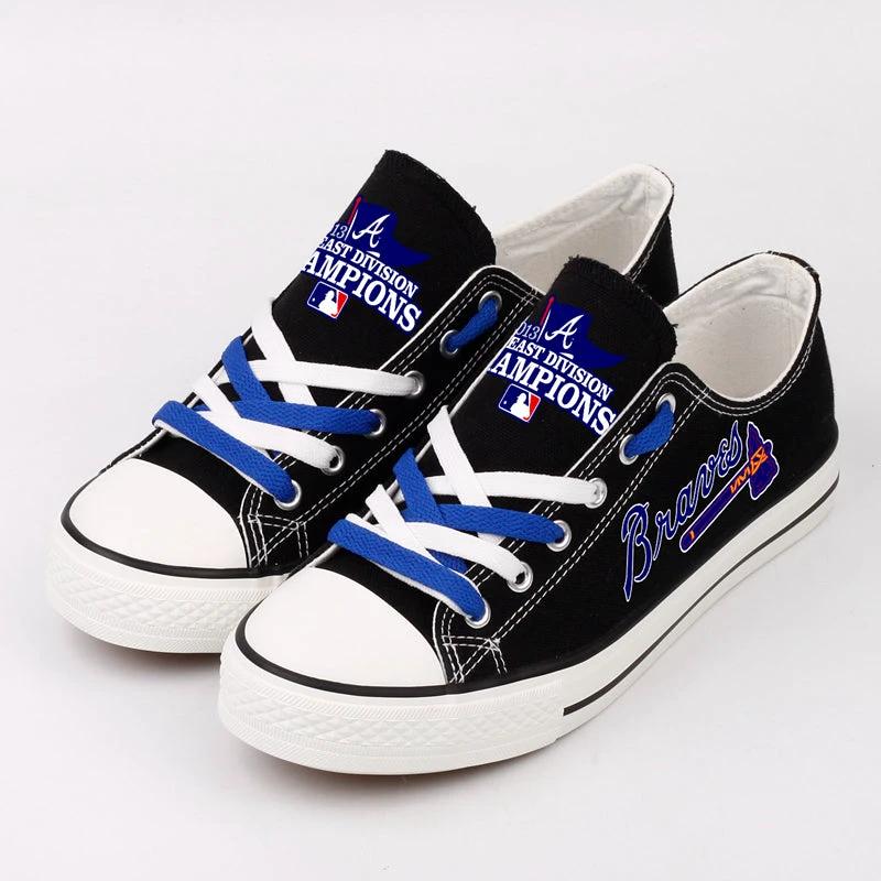 Atlanta Braves Limited Print Low Top Canvas Shoes Sport Sneakers For Men Women Fans by Crocs